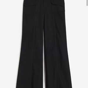 H&M Black Boot-Cut Cargo Trousers